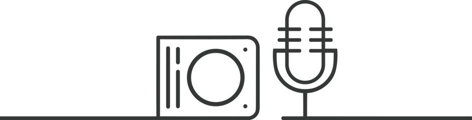 Obraz premium Podcast Recording Studio Equipment