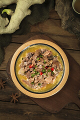 Traditional Inner Mongolia Lamb Soup with Fresh Herbs