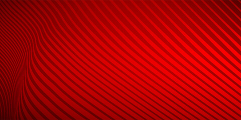 Sensual Red Fluid Wave Background. Smooth Flowing Gradient Curve on Black. futuristic technology concept