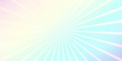 Pastel hologram background with sunbursts vector illustration. Holographic abstract digital modern horizontal pattern with geometric ornament of lines with vibrant and energetic effect.