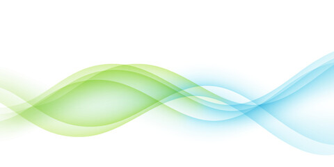 Obraz premium Abstract Green and Blue Wavy Lines Background. Fluid Flowing Water and Nature Pattern. Health and Energy Backdrop.