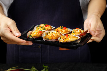 Steamed Garlic Abalone - Traditional Chinese Delicacy