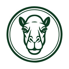 camel face icon logo seal vector on white background
Vector stamp icon