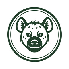 hyena face icon logo seal vector on white background
Vector stamp icon