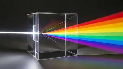 Colorful Prism Refraction Light Spectrum Science Experiment