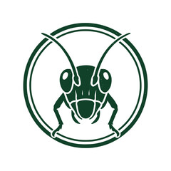 grasshopper icon logo seal vector on white background
Vector stamp icon