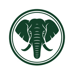 elephant face icon logo seal vector on white background
Vector stamp icon