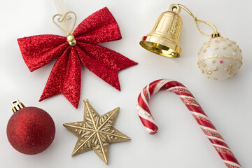 christmas decoration on white