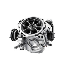 Engine Timing Cover Aligned with Engine Block Cutaway