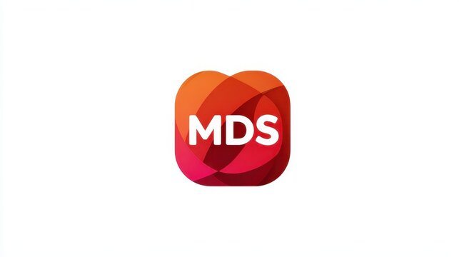 MDS Stylish Logotype: Modern Symbol for Mobile Media and Communication in Art and Entertainment Tech