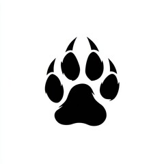 Minimalistic Wolverine Paw Mark Symbol - Simple Representation of a Wild Creature