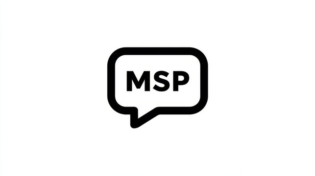 Msp: Message Send Protocol Icon with Text, Representing a Communication Service Provider