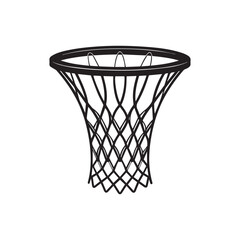 Basketball Net Silhouette Bundle &ndash; Hoop Clipart Set for Sports Craft Projects