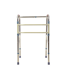 Medical walker on white background