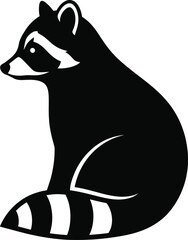 Raccoon silhouette isolated on transparent background © HAFIJA KHATUN