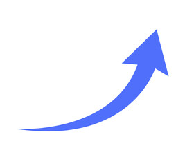 blue curve graph with arrow png file stock photo
