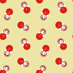 Seamless tumbler doll for kids. Russian toys