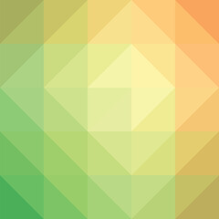 Geometric Low Poly Gradient Background in Green and Orange