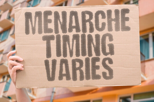 "Menarche Timing Varies" Ranges are wide across families and regions. MENARCHE. RANGE. VARIATION. FAMILY. HEALTH.