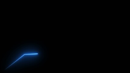 Bright cyan glowing angular line on a dark gradient Generate title without using the word "Title:" before it. background digital