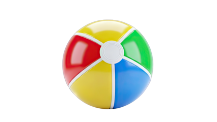 Colorful Beach Ball Isolated on White Background