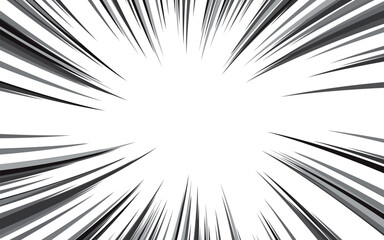 Naklejka premium Manga comic background with halftone texture. Black and white vector illustration.