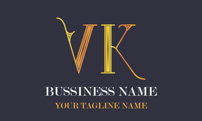 VK V Vk initial logo | initial based abstract modern minimal creative logo, vector template image. luxury logotype logo, real estate homie logo. typography logo. initials logo