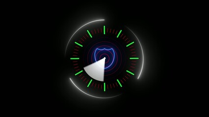 Circular speedometer with Generate title without using the word 