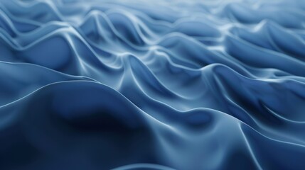 Obraz premium Deep Blue Abstract Flowing Waves