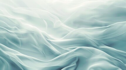 Obraz premium Soft Abstract Flowing Waves in Mint Tones