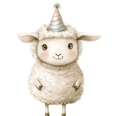 Watercolor sheep. Perfect for adding a cozy, rustic touch to any creative project, these high-quality PNG files are ideal for invitations, greeting cards, nursery art, scrapbooking