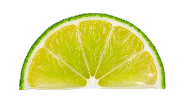 Fresh slice of organic green lime and yellow lemon fruit isolated on a PNG, showing juicy citrus halves rich in vitamins for a healthy dietFresh slice of organic green lime and yellow lemon