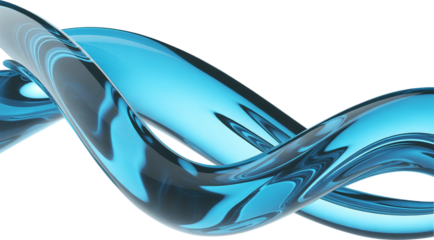 Abstract blue liquid swirl a smooth and flowing ribbon like form