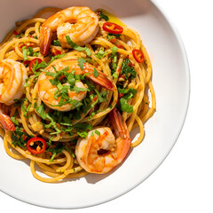 Garlic Chili Shrimp Pasta Dish