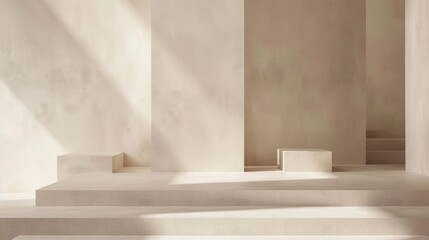 Minimalist Abstract Architectural Podium Scene