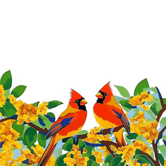 watercolor Red Cardinal.Ideal for Christmas projects, greeting cards, invitations, and nature-themed designs