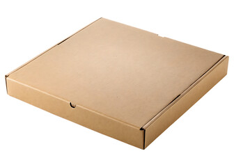Brown cardboard box isolated on white background