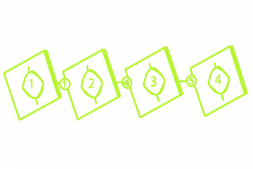 Flat Vector Step Process Infographic with Numbered Blocks &mdash; Clean Corporate Horizontal Design