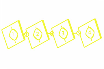 Flat Vector Step Process Infographic with Numbered Blocks &mdash; Clean Corporate Horizontal Design