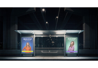 Bus Stop Mockup 113