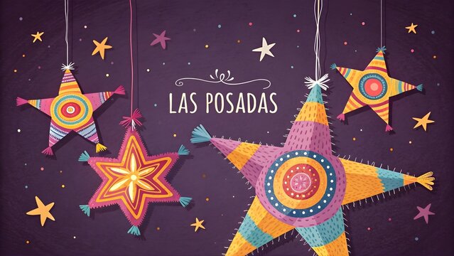 Celebrating las posadas with colorful stars