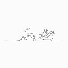 santa claus on sled