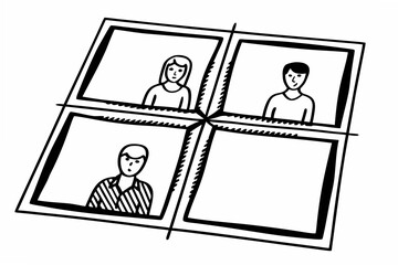 Flat Vector SWOT Matrix with Four Equal Quadrants &mdash; Clean Business Infographic Design