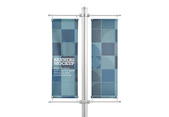 Vertical Banners Mockup