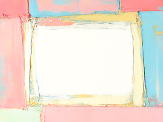 Soft Pastel Textured Frame with Rough Edges