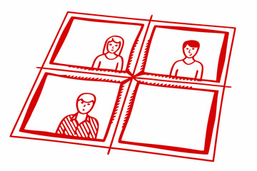 Flat Vector SWOT Matrix with Four Equal Quadrants &mdash; Clean Business Infographic Design