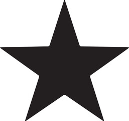 Fototapeta premium Black five-pointed star shape on a white background also transparent background silhouette