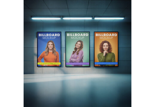 Subway Billboard Mockup 201