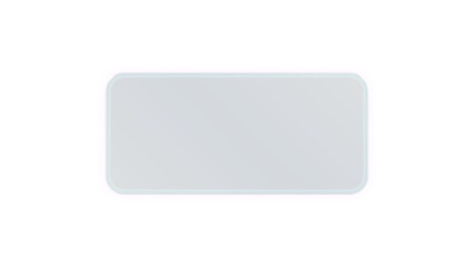 Glassmorphism - Realistic rounded rectangle glass panel with transparent glass surface and soft glow edges, isolated on transparent background for UI, mockups, and modern interface design.