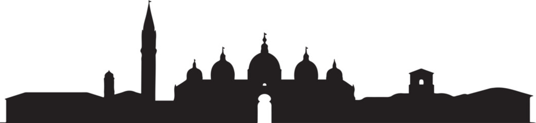 Padua Italy City Skyline Silhouette. design Vector black silhouette